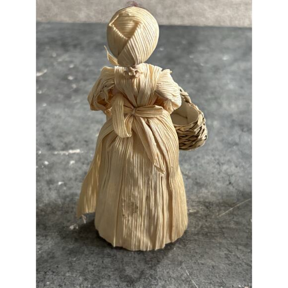 3 Vtg Corn Husk Doll, Folk Art 6” Figures - Picture 5 of 14